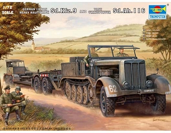 Trumpeter 1/72 Scale - Sd.Kfz.9 (18t) Half-Track & Sd.Ah.116