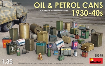 Miniart 1/35 Scale - Oil & Petrol Cans 1930-40's
