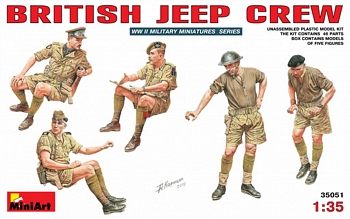 Miniart 1/35 Scale - British Jeep Crew