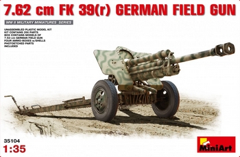 MiniArt 1/35 Scale - 7.62cm FK 39(r) German Field Gun