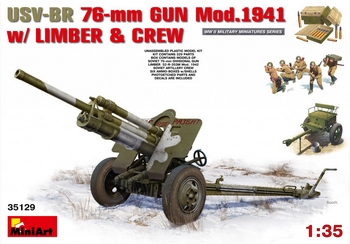 MiniArt 1/35 Scale - USV-BR 76mm Gun Mod. 1941 Limber & Crew