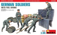 MiniArt 1/35 Scale - German Soldiers With Fuel Drums