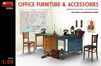 MiniArt 1/35 Scale - Office Furniture & Accessories