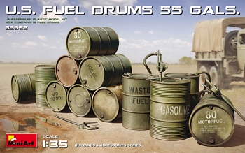 MiniArt 1/35 Scale US Fuel Drums 55 Gals.