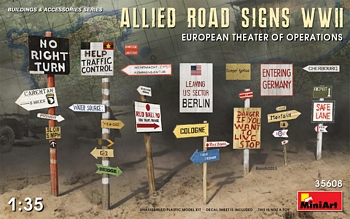 MiniArt 1/35 Scale - Allied Road Signs WWII ETO