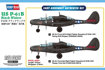 HobbyBoss 1/72 Scale - US P-61B Black Widow