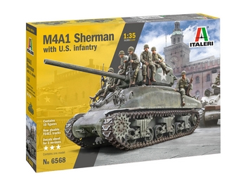 Italeri 1/35 Scale - M4A1 Sherman with US Infantry