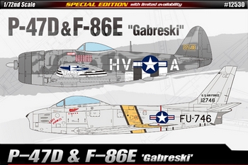 Academy 1/72 Scale - P-47D & F-86E "Gabreski"