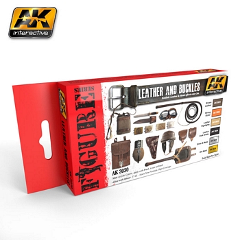 AK Interactive Leather and Buckles Colours