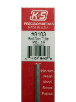 K&S Aluminium Tube 5/32" x 12" #8103