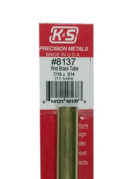 K&S Brass Round Tube 7/16" x 12" #8137