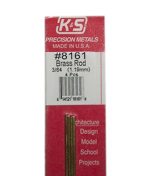K&S Brass Rod 3/64" x 12" #8161