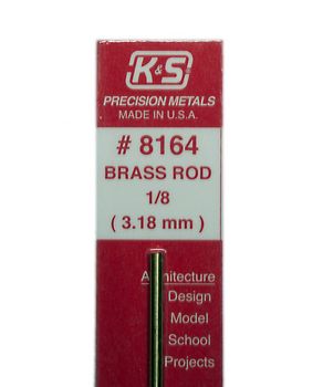 K&S Brass Rod 1/8" x 12" #8164