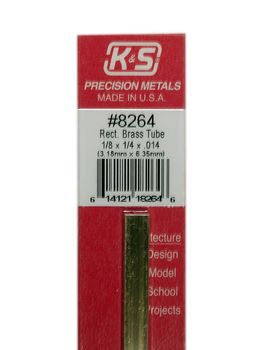 K&S Brass Rectangle Tube 1/8" x x1/4" 12" #8264