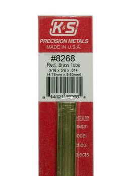 K&S Brass Rectangle Tube 3/16" x 3/8" x 12" #8268