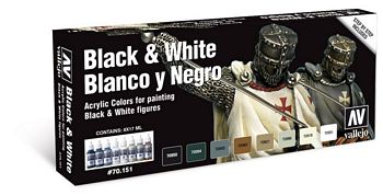Model Color Black & White Paint Set