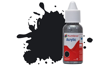 Humbrol Acrylic - No21 Black - Gloss