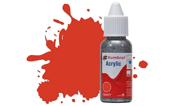 Humbrol Acrylic - No174 Signal Red - Satin