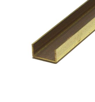 K&S Metals BRASS C-Channel Imperial Range in 12" lengths Precision Metal 
